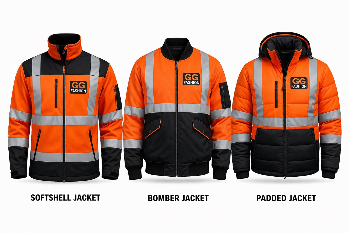 Hi-Vis Softshell, Bomber, and Padded workwear jackets for Canadian winters